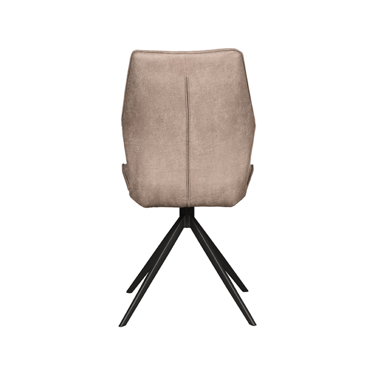 LABEL51 Eetkamerstoel Comfy - Taupe - Micro Suede - Zwart Onderstel